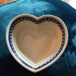 GORGEOUS NEW Boleslaweic Made in Poland 9" Heart Shaped Bakeware.